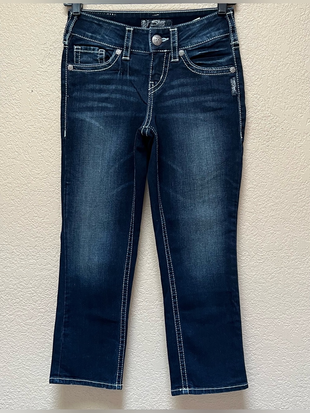 Silver Jeans Women's Suki Mid Capri Blue Jeans  Size-25